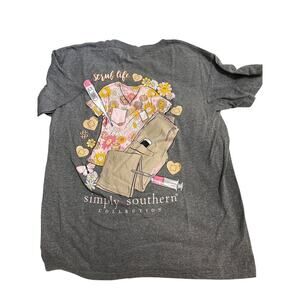 SIMPLY SOUTHERN “NURSE” cotton shirt - MEDIUM
